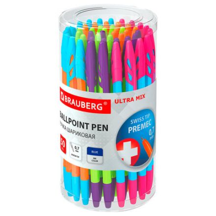 Ручка шариковая BRAUBERG "ULTRA MIX", СИНЯЯ, узел 0,7 мм, чернила ГЕРМАНИЯ, наконечник ШВЕЙЦАРИЯ, 143567 Ручка шариковая BRAUBERG "ULTRA MIX", СИНЯЯ, узел 0,7 мм, чернила ГЕРМАНИЯ, наконечник ШВЕЙЦАРИЯ, 143567