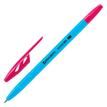 Ручка шариковая BRAUBERG "ULTRA MIX", СИНЯЯ, узел 0,7 мм, чернила ГЕРМАНИЯ, наконечник ШВЕЙЦАРИЯ, 143567 Ручка шариковая BRAUBERG "ULTRA MIX", СИНЯЯ, узел 0,7 мм, чернила ГЕРМАНИЯ, наконечник ШВЕЙЦАРИЯ, 143567