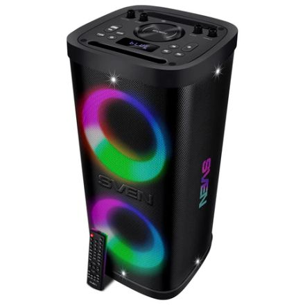 Колонка портативная SVEN PS-930, 150 Вт, TWS, Bluetooth, FM, USB, microSD, LED-дисплей, черный, SV-022402 Колонка портативная SVEN PS-930, 150 Вт, TWS, Bluetooth, FM, USB, microSD, LED-дисплей, черный, SV-022402