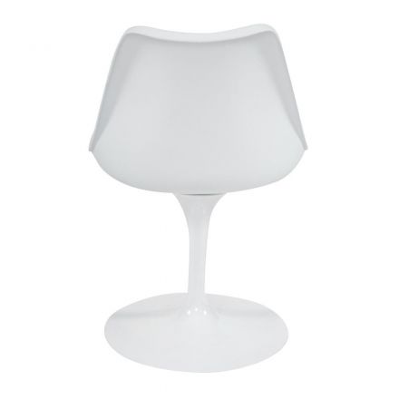 Стул Тулип Фэшн Чаир/Tulip Fashion Chair (мод.109)/1 шт. в упаковке металл/пластик/PU, 48 x 55 x 81см, белый / красный