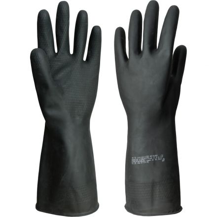 Перчатки защитные АЗРИХИМ КЩС тип-2 из латекса черные (размер 10 , XL)