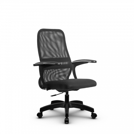Кресло Метта SU-CM-8P темно-серое/темно-серое Pl