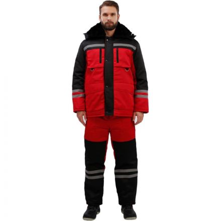 Костюм рабочий зимний муж з03-КПК красн/чер (р.64-66) 194-200 Костюм рабочий зимний муж з03-КПК красн/чер (р.64-66) 194-200