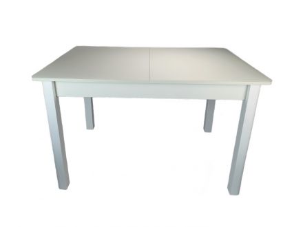 Стол В-41 120(155)*80 ЛДСП 16мм+стекло 4мм цвет Белый матовый, вставка "бабочка", опора белый Стол В-41 120(155)*80 ЛДСП 16мм+стекло 4мм цвет Белый матовый, вставка "бабочка", опора белый