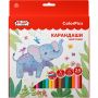 Карандаши цветные 24 цвета Комус Класс ColorPics, трехгранные Карандаши цветные 24 цвета Комус Класс ColorPics, трехгранные