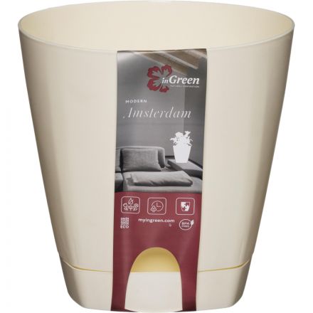 Горшок для цветов AMSTERDAM D 200, 4 л Сливочный ING6201СЛ Горшок для цветов AMSTERDAM D 200, 4 л Сливочный ING6201СЛ