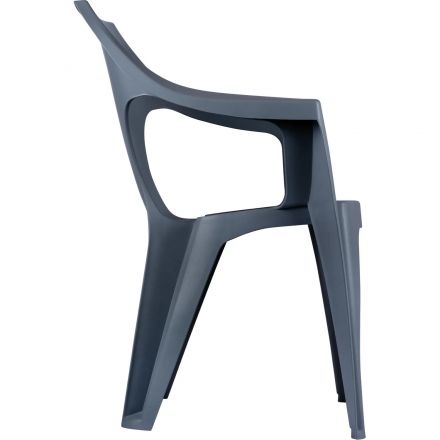 Кресло PR_Decorona DeForma 550x535x785 мм графитовый шторм
