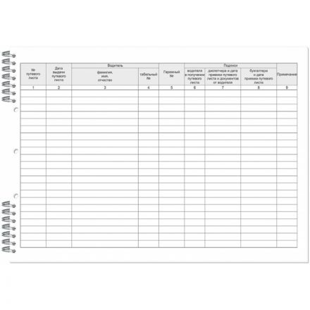 Журнал учета путевых листов А4 50 листов Журнал учета путевых листов А4 50 листов