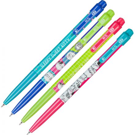 Ручка шариковая автомат. M&G SoManyCats л0,35 син асс ABP888R82205F4C Ручка шариковая автомат. M&G SoManyCats л0,35 син асс ABP888R82205F4C