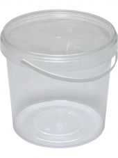 Ведро 3л круглое  бесцветное с бесцветной крышкой