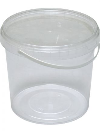 Ведро 3л круглое  бесцветное с бесцветной крышкой