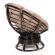 Кресло-качалка Папасан/Papasan (W 23/01 B) /с подушкой/ 115х78х104см, античный черно-коричневый, экошерсть коричневый, 1811-5