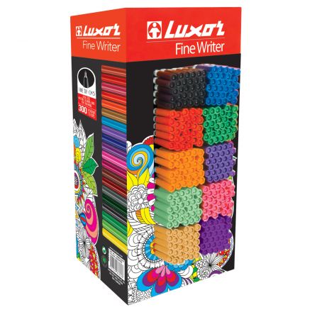 Ручка капиллярная Luxor "Fine Writer 045", 0,5мм., дисплей 300шт. Ручка капиллярная Luxor "Fine Writer 045", 0,5мм., дисплей 300шт.