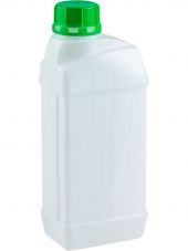 Бутыль п/э 1л. прямоугольная, с пробкой, цв. неокрашенный