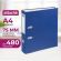 Папка-регистратор 75мм Attache А4, темно-синияя, тиснение кожа,метал. угол