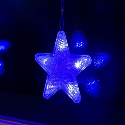 Электрогирлянда Бахрома 2.4x0.9 м Звездочки,IP20,186LED,синее,8 реж 4356975 Электрогирлянда Бахрома 2.4x0.9 м Звездочки,IP20,186LED,синее,8 реж 4356975