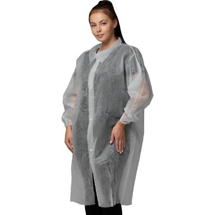 Халат н/с процед, рук.рез, 4кн, XXXL(60-62), пл 20, бел, Комус  10шт/уп