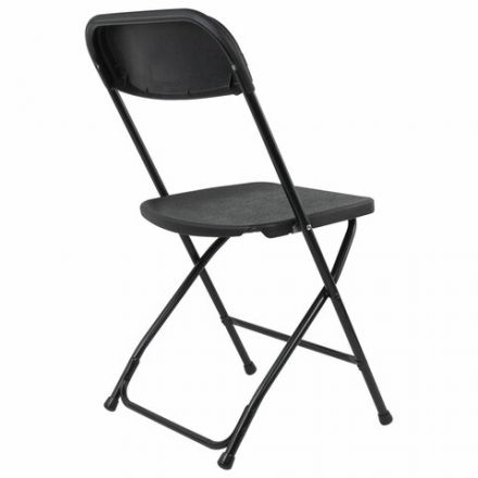 Стул складной BRABIX "Golf CF-002", черный каркас, пластик черный, 531563