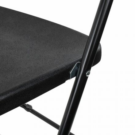 Стул складной BRABIX "Golf CF-002", черный каркас, пластик черный, 531563