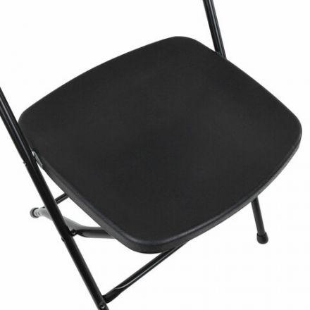 Стул складной BRABIX "Golf CF-002", черный каркас, пластик черный, 531563
