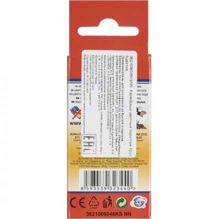 Карандаши цветные KOH-I-NOOR короткие Крот 6 цв/наб 3621006046KSNN Карандаши цветные KOH-I-NOOR короткие Крот 6 цв/наб 3621006046KSNN