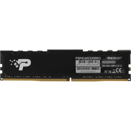 Модуль памяти Patriot Memory DDR4 DIMM 16GB 3200Мгц(PSP416G3200H1) Модуль памяти Patriot Memory DDR4 DIMM 16GB 3200Мгц(PSP416G3200H1)