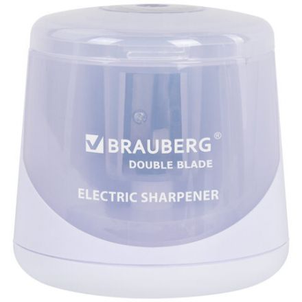 Точилка электрическая BRAUBERG DOUBLE BLADE WHITE, двойное лезвие, питание от 2 батареек, 271337 Точилка электрическая BRAUBERG DOUBLE BLADE WHITE, двойное лезвие, питание от 2 батареек, 271337