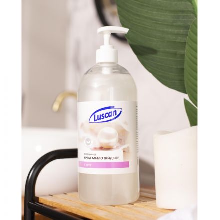 Крем-мыло жидкое Luscan жемчужное с дозатором 1л Крем-мыло жидкое Luscan жемчужное с дозатором 1л