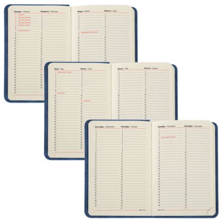 Ежедневник недатированный МАЛЫЙ 100х150 мм А6 BRAUBERG "Status", под кожу, 160 л., синий, 113368