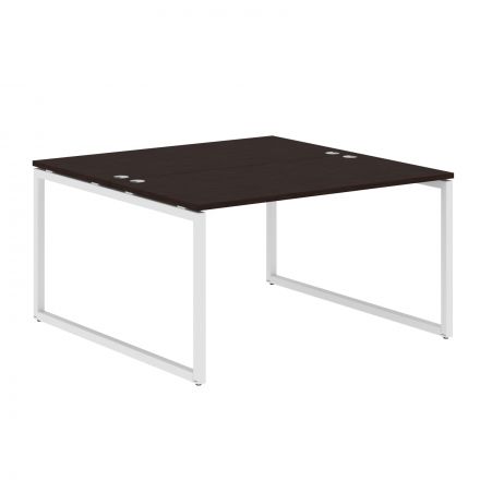 Стол 2-х местный XQWST 1414 Легно темный/Белый 1400х1406х750