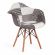 Кресло Tetchair CINDY SOFT (EAMES) (mod. 101) дерево бук/металл/мягкое сиденье/ткань, 61 х 60 х 80 см , black/white (черный/белый)