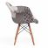 Кресло Tetchair CINDY SOFT (EAMES) (mod. 101) дерево бук/металл/мягкое сиденье/ткань, 61 х 60 х 80 см , black/white (черный/белый)