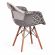 Кресло Tetchair CINDY SOFT (EAMES) (mod. 101) дерево бук/металл/мягкое сиденье/ткань, 61 х 60 х 80 см , black/white (черный/белый)