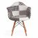 Кресло Tetchair CINDY SOFT (EAMES) (mod. 101) дерево бук/металл/мягкое сиденье/ткань, 61 х 60 х 80 см , black/white (черный/белый)