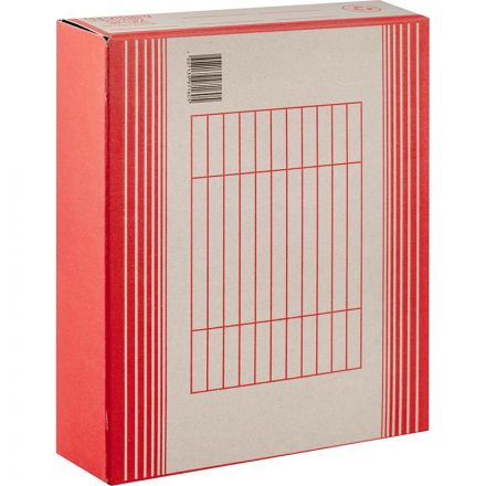 Короб архивный Attache картон красный 256х75х322 мм
