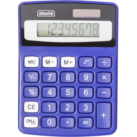 Калькулятор настольный КОМПАКТНЫЙ Attache ATC-555-8C 8-ми разрядныйсиний Калькулятор настольный КОМПАКТНЫЙ Attache ATC-555-8C 8-ми разрядныйсиний