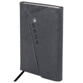 Ежедневник датированный 2026, А5, 145х213 мм, BRAUBERG "Jacket", под кожу, клапан, держатель, серый, 117403 Ежедневник датированный 2026, А5, 145х213 мм, BRAUBERG "Jacket", под кожу, клапан, держатель, серый, 117403