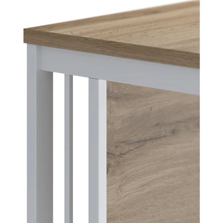 Стол Комус Мебель К-Loft 241S015 1380х670х752 дуб натур/белый Стол Комус Мебель К-Loft 241S015 1380х670х752 дуб натур/белый