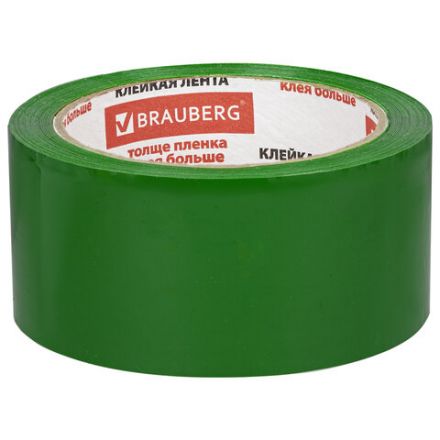 Клейкая лента упаковочная, 48 мм х 66 м, ЗЕЛЕНАЯ, толщина 45 микрон, BRAUBERG, 440073 Клейкая лента упаковочная, 48 мм х 66 м, ЗЕЛЕНАЯ, толщина 45 микрон, BRAUBERG, 440073