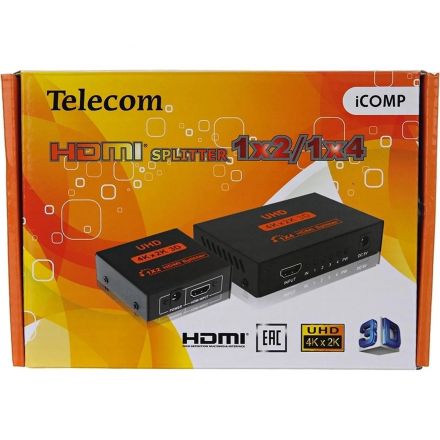 Разветвитель HDMI 1=>4 4k@30 HZ Telecom <TTS7005 Разветвитель HDMI 1=>4 4k@30 HZ Telecom <TTS7005