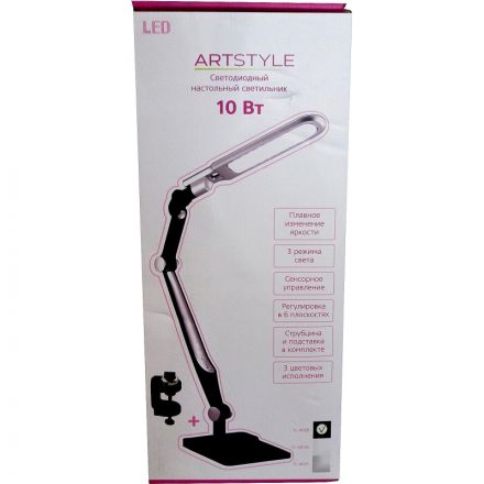 Светильник ARTSTYLE TL-402 LED 3 ур.ярк, подст+струбц, черный, сенс.управл Светильник ARTSTYLE TL-402 LED 3 ур.ярк, подст+струбц, черный, сенс.управл