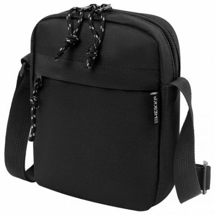 Сумка на плечо HEIKKI COMPACT (ХЕЙКИ), два кармана, черная, 19х14х5 см, 272631 Сумка на плечо HEIKKI COMPACT (ХЕЙКИ), два кармана, черная, 19х14х5 см, 272631