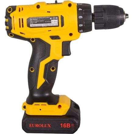 Дрель-шуруповерт аккумуляторная ДА-16/2Li Eurolux (72/14/51)