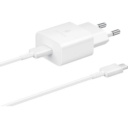 Зарядное устройство сетевое SAMSUNG EP-T1510XWEGRU (USB-C, 15Вт, бел) Зарядное устройство сетевое SAMSUNG EP-T1510XWEGRU (USB-C, 15Вт, бел)