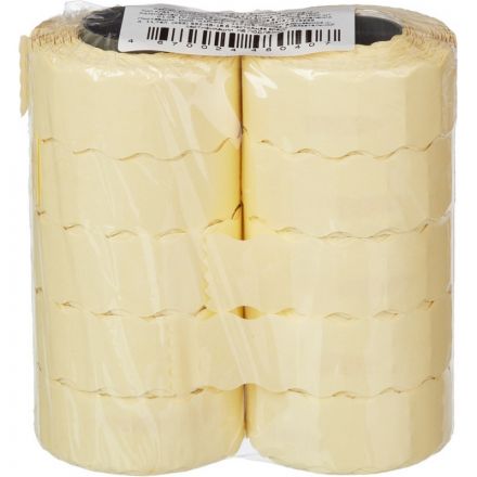 Этикет-лента волна белая 22х12 мм эконом (10 рулонов по 1000 этикеток) Этикет-лента волна белая 22х12 мм эконом (10 рулонов по 1000 этикеток)