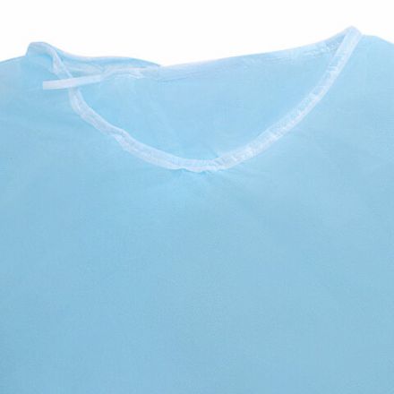 Халат хирургический нестерильный 140 см, 52-54 р., манжета, спанбонд 25 г/м2, ГЕКСА, голубой Халат хирургический нестерильный 140 см, 52-54 р., манжета, спанбонд 25 г/м2, ГЕКСА, голубой