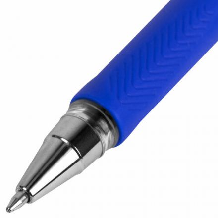 Ручка шариковая BRAUBERG "BP-GT", СИНЯЯ, корпус прозрачный, евронаконечник 0,7 мм, линия письма 0,35 мм, 144004