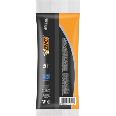 Бритва одноразовая BIC Metal с защ.метал.покрытием, 1 лезв.,5шт/уп 8994183
