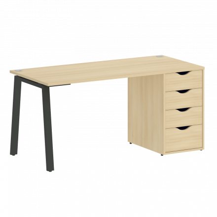 Home Office Стол письменный VR.SP-3-158.4.A Акация/Антрацит металл 1580*720*750
