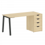 Home Office Стол письменный VR.SP-3-158.4.A Акация/Антрацит металл 1580*720*750
